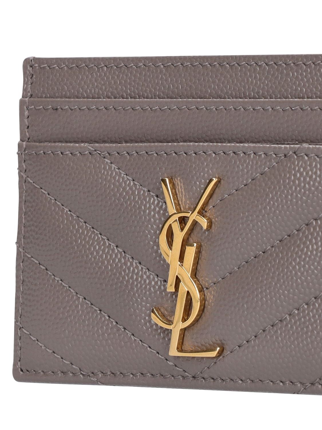 Saint Laurent Monogram Quilted Leather Card Holder
