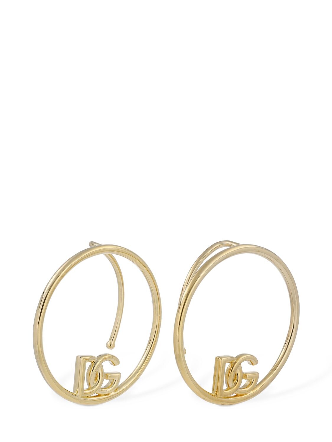 Dolce & Gabbana DG Logo Over the Ear Hoop Earrings