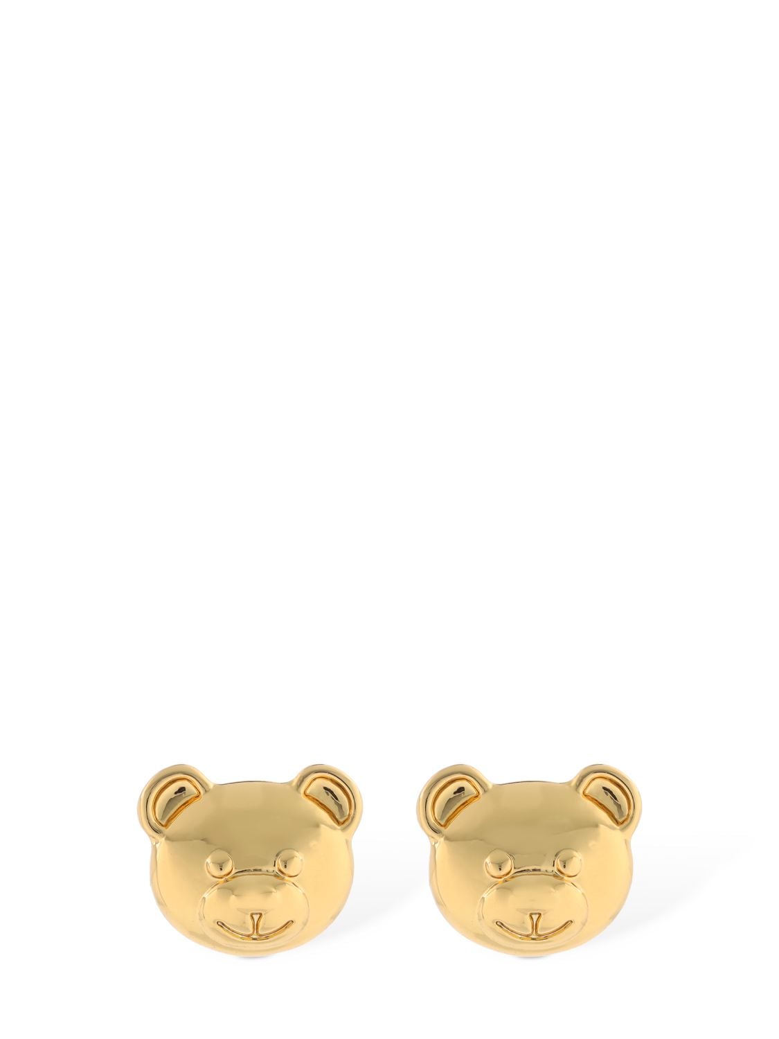 Moschino - Teddy bear small stud earrings - Gold | Luisaviaroma