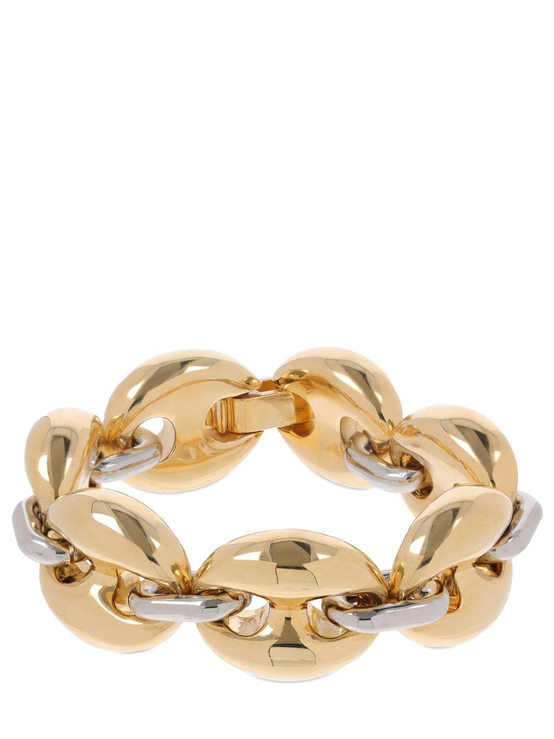 Rabanne Eight Nano Chain Bracelet In Gold,silver