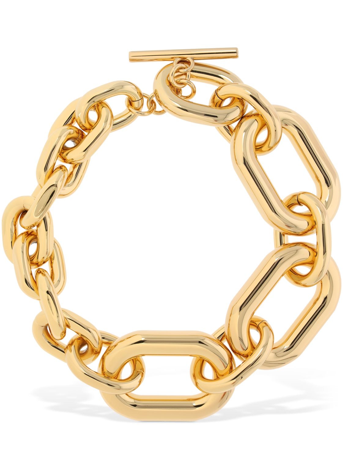 Shop Rabanne Xl Link Collar Necklace In Gold