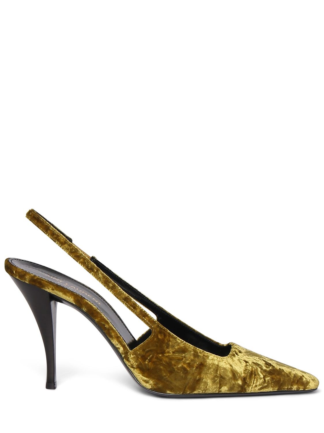 SAINT LAURENT 90MM BLADE VELVET PUMPS