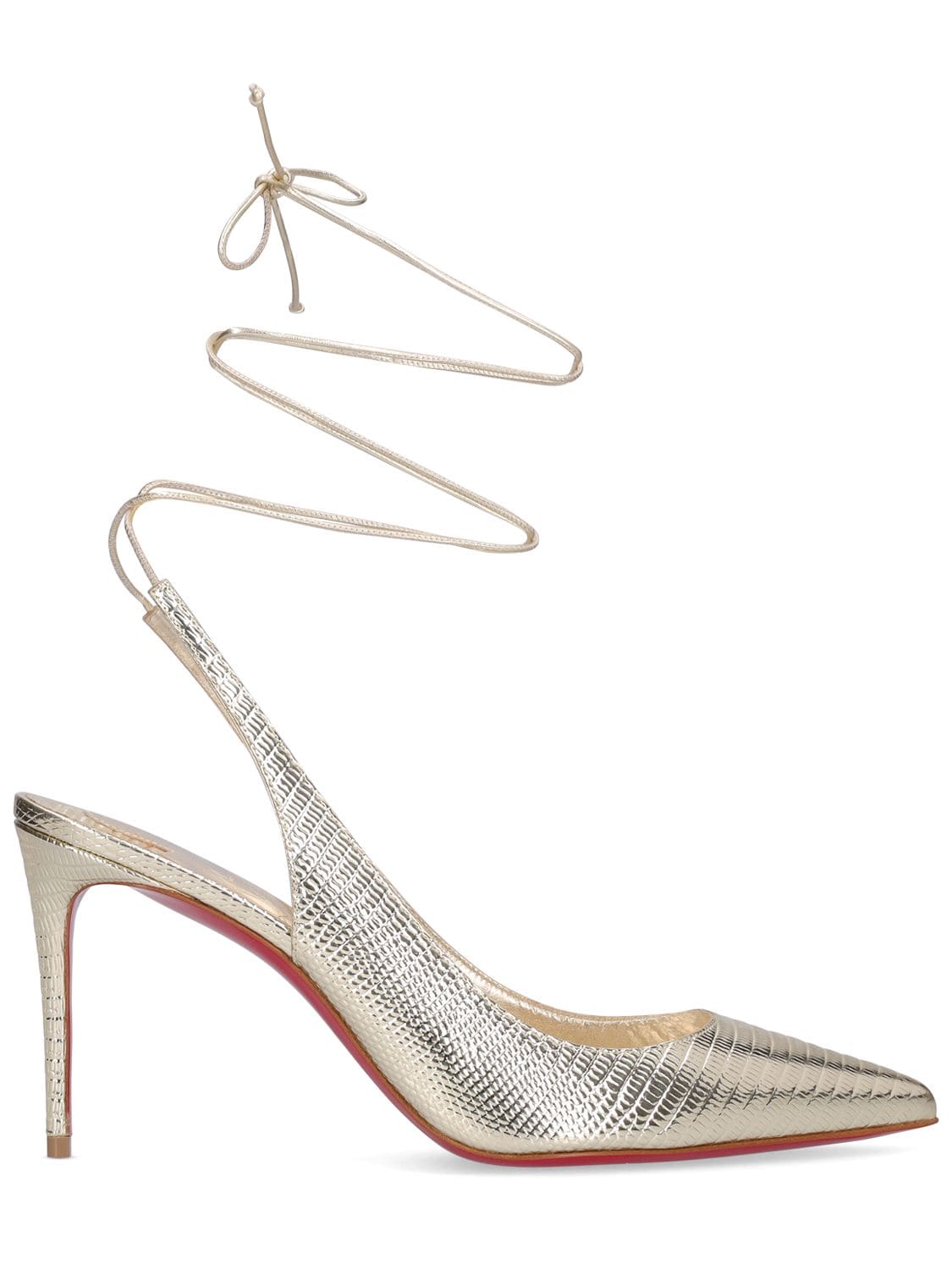 CHRISTIAN LOUBOUTIN 85mm Kate Croc Embossed Leather Pumps