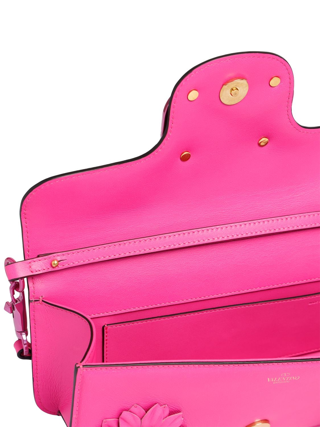 Pink Locò small leather shoulder bag, Valentino Garavani