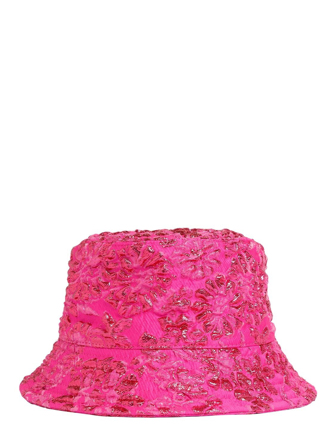 Shop Valentino Flower Jacquard Bucket Hat In Pink