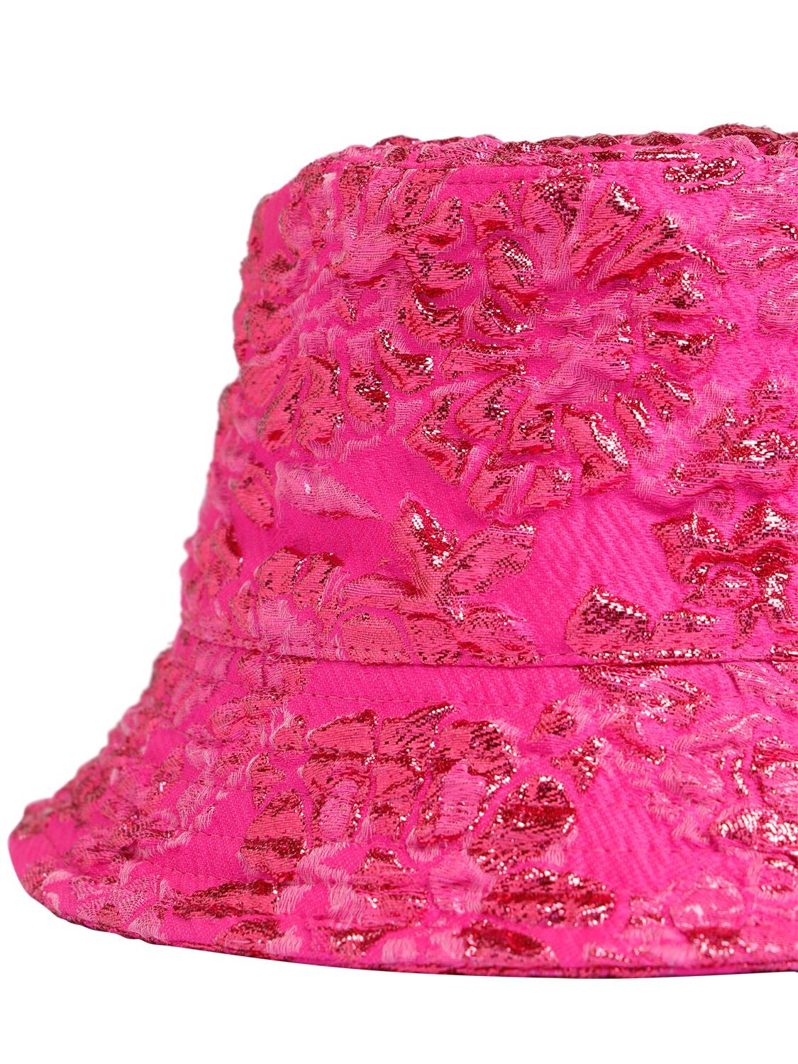 Shop Valentino Flower Jacquard Bucket Hat In Pink