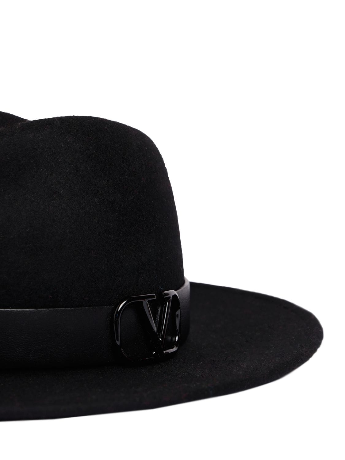 Shop Valentino V Logo Signature Fedora Hat In Black