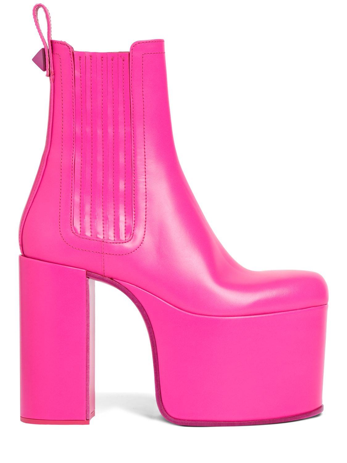Valentino Garavani Women's Beatle Platform Leather Booties In Pink