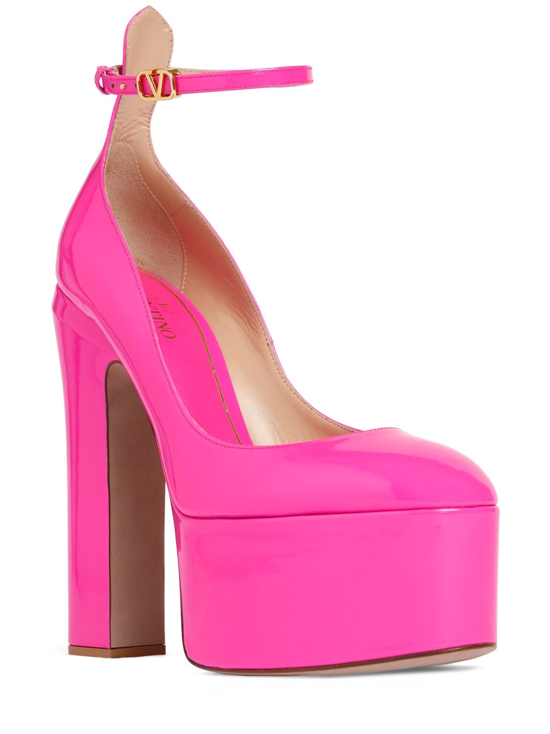 Shop Valentino 155mm Tan-go Patent Leather Pumps In Fuchsia