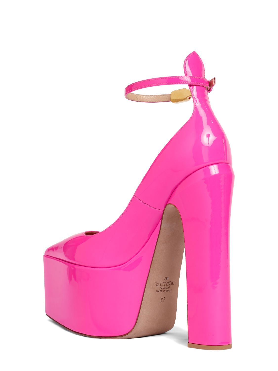 Shop Valentino 165mm Tan-go Patent Leather Pumps In Fuchsia