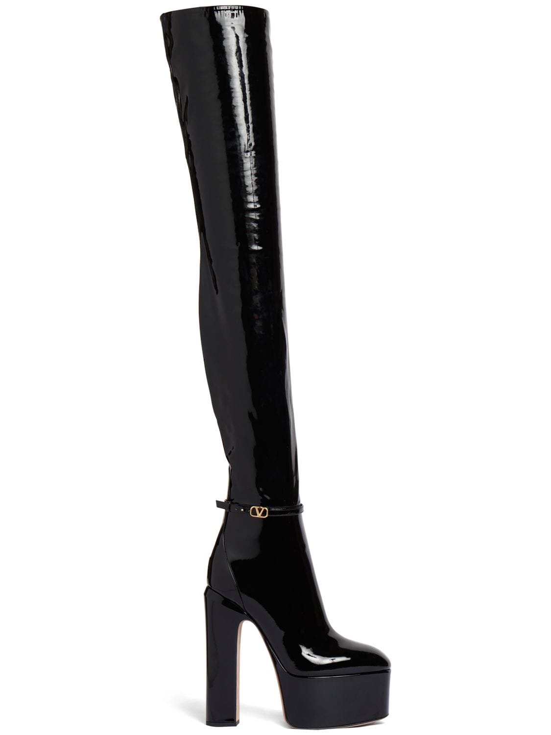 Valentino Garavani 155mm Tan-go Over-the-knee Boots In Black