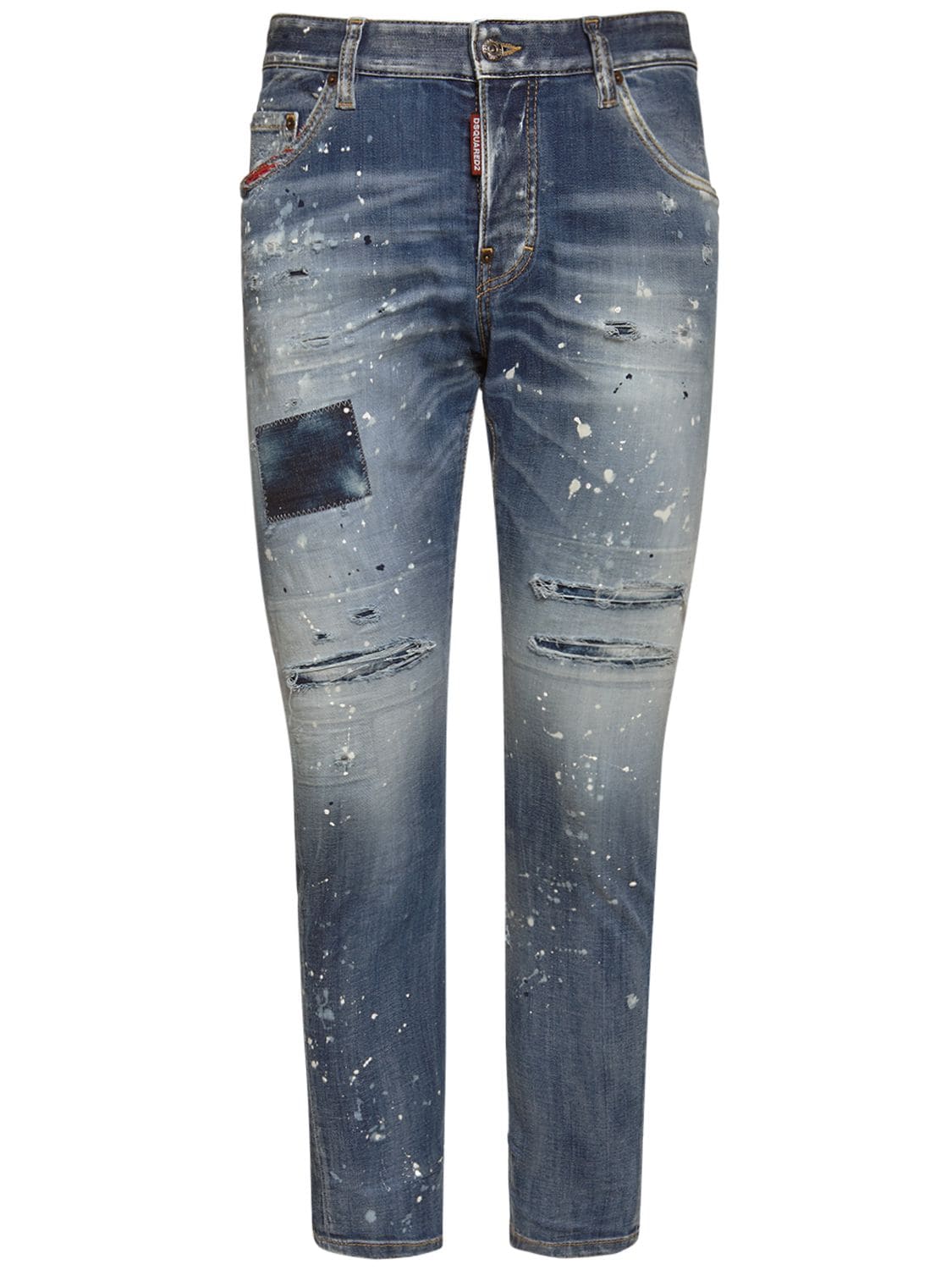 Dsquared2 16.5cm Sexy Twist Cotton Denim Jeans In Blue | ModeSens