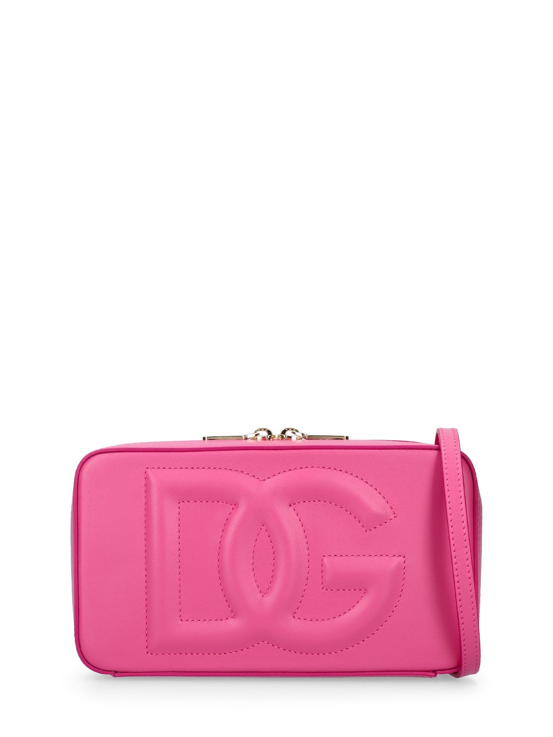 Dolce & Gabbana Dg Leather Camera Bag In Pink | ModeSens