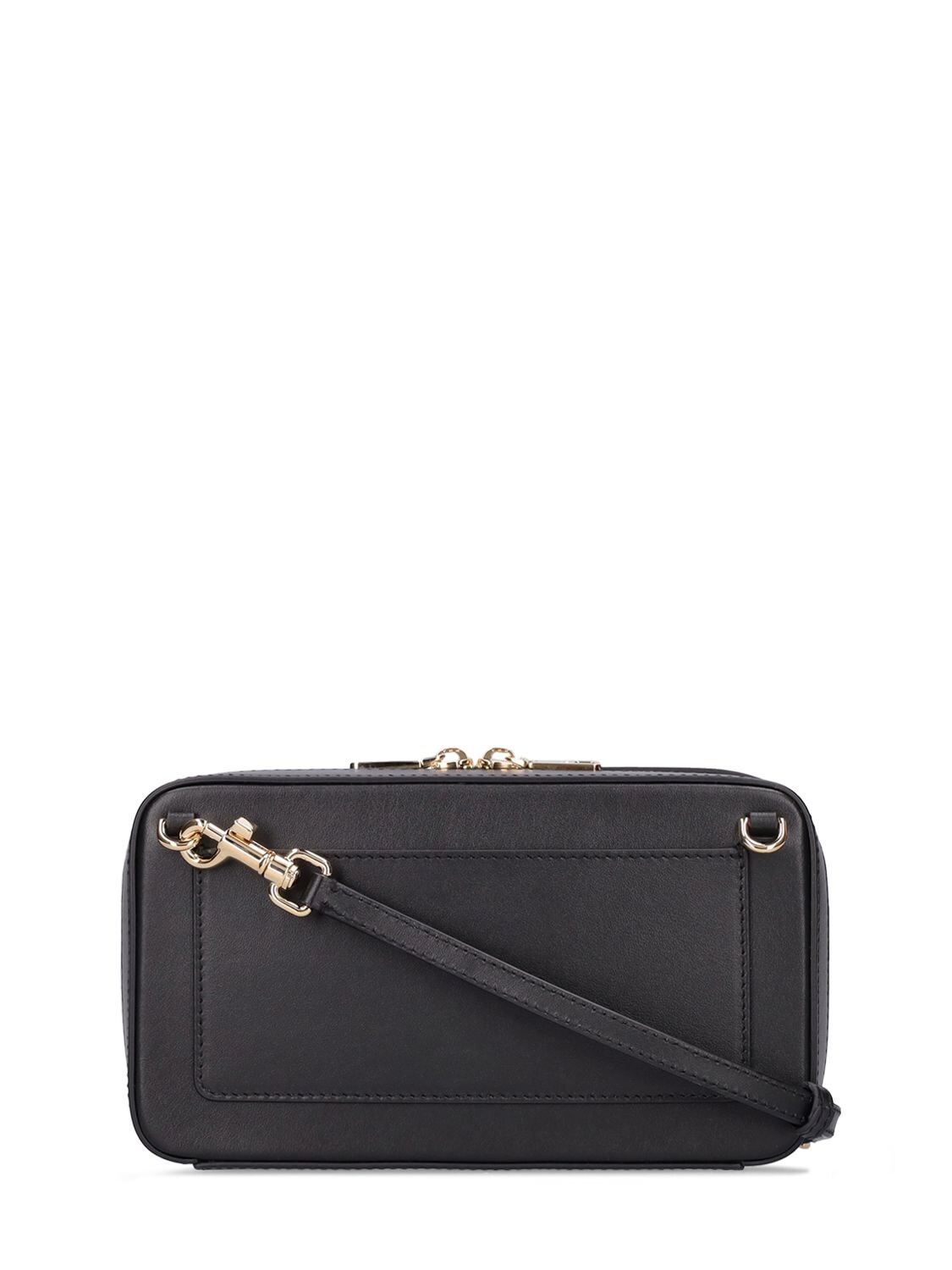 Shop Dolce & Gabbana Logo Leather Camera Bag In Black