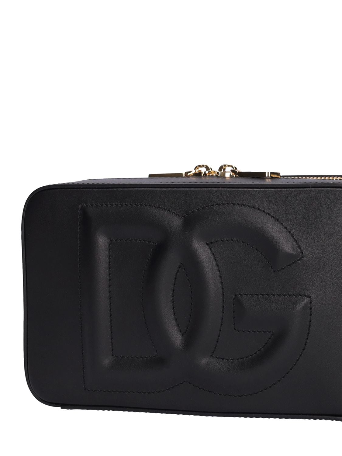 Shop Dolce & Gabbana Logo Leather Camera Bag In Black