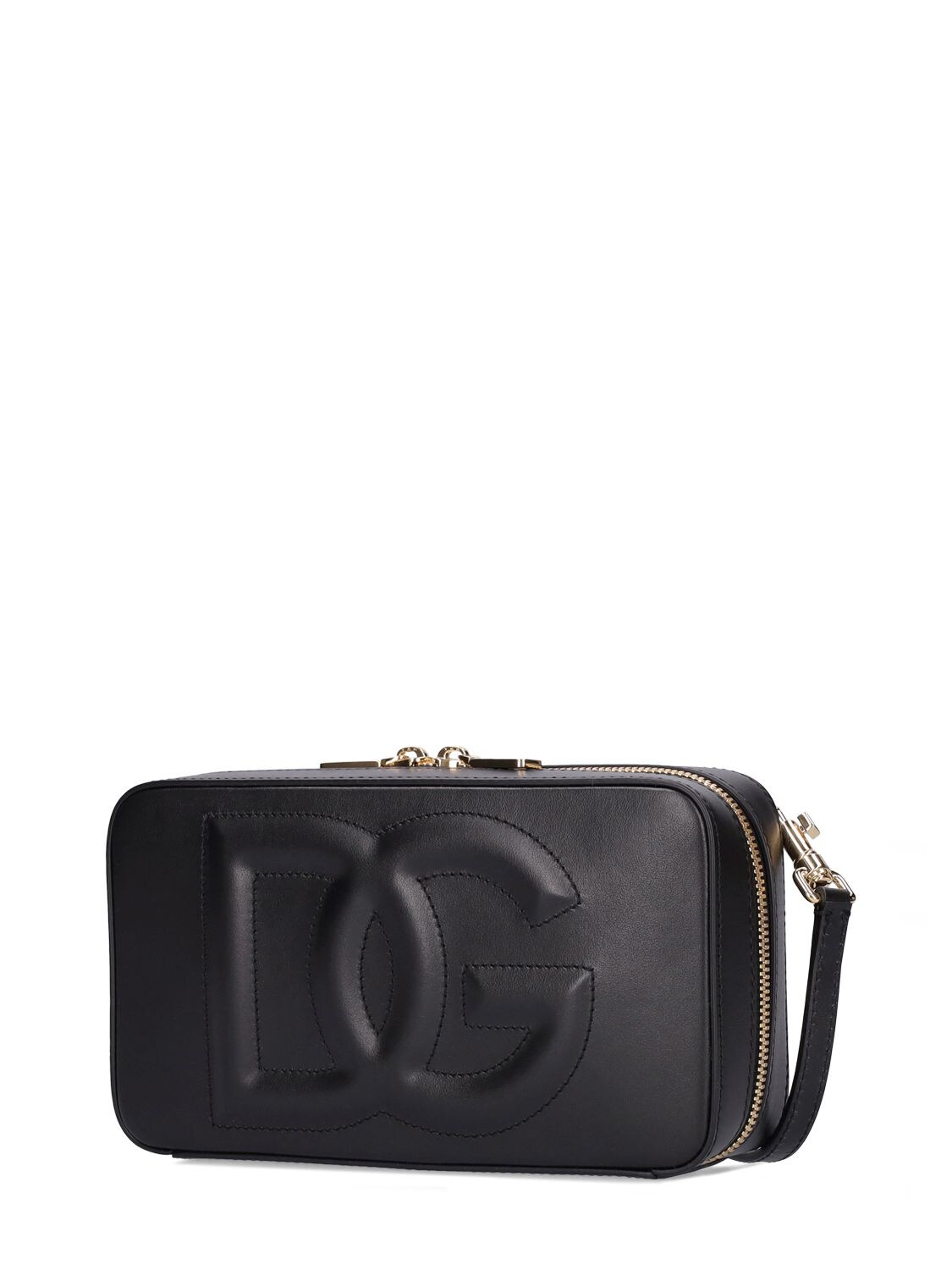 Shop Dolce & Gabbana Logo Leather Camera Bag In Black