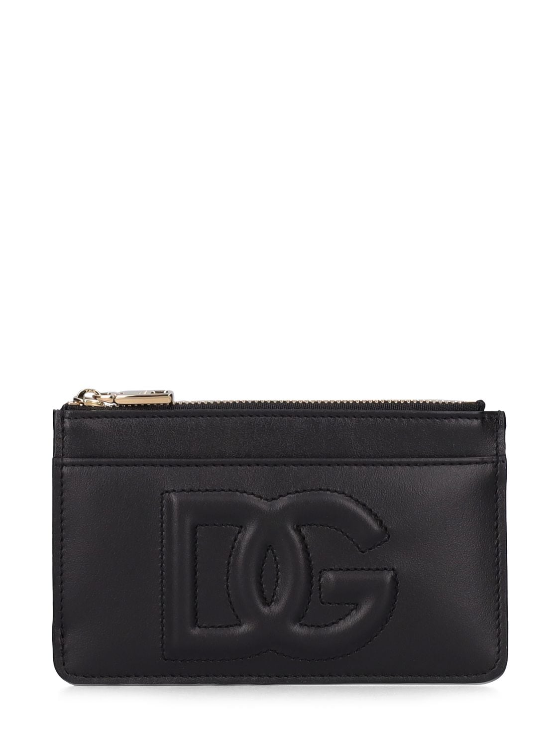 Image of Dg Logo Smooth Leather Card Holder