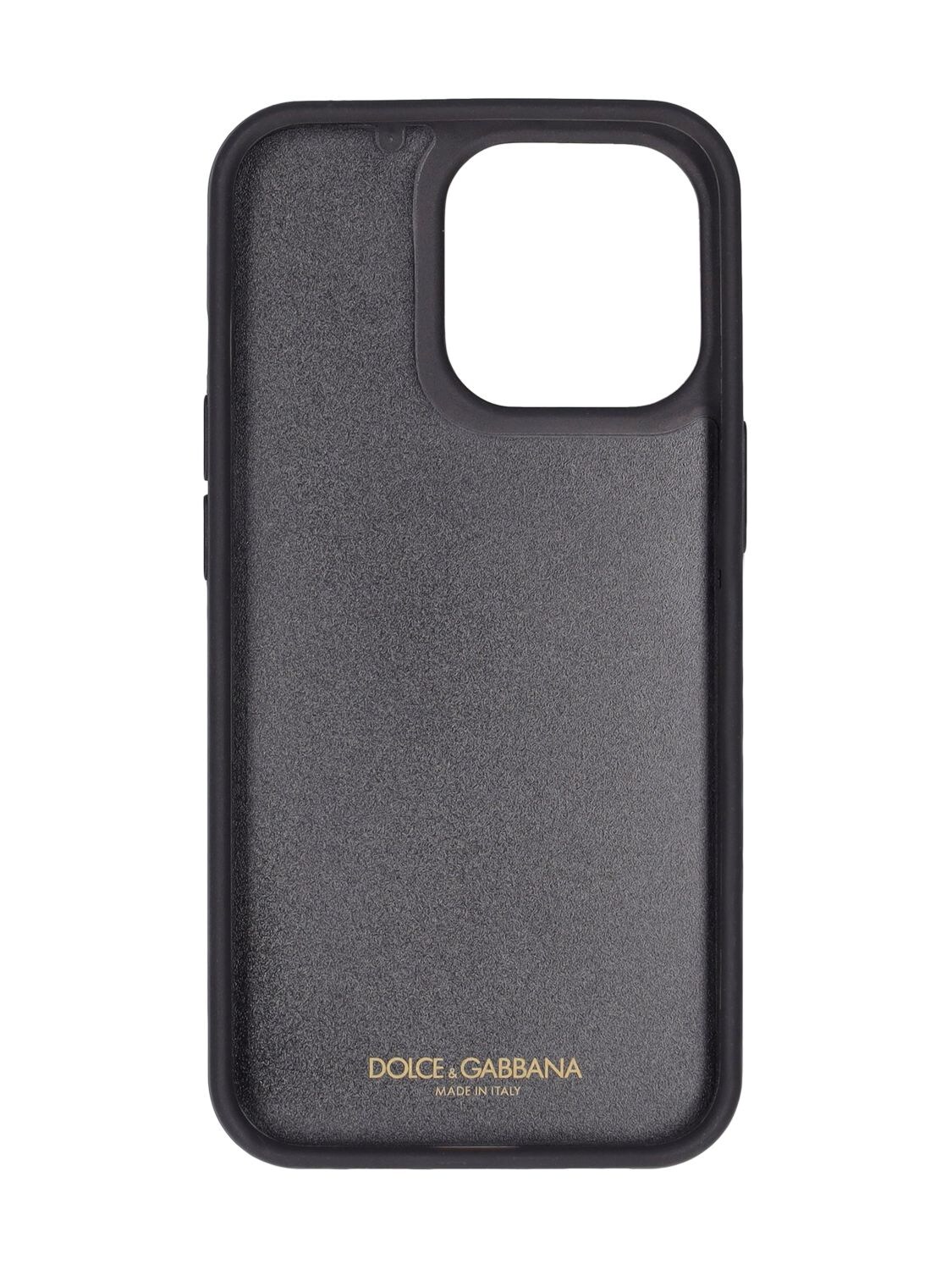 Dolce & Gabbana Black Iphone 13 Pro Leather Phone Case | ModeSens