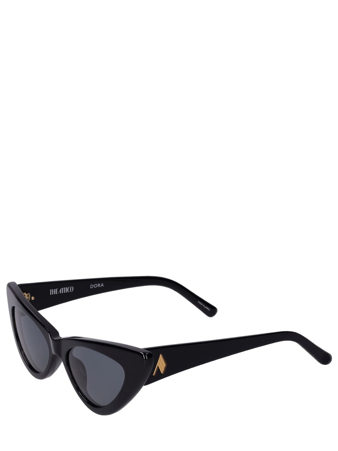 Shop Attico Dora Cat-eye Bio Acetate Sunglasses In Black,grey