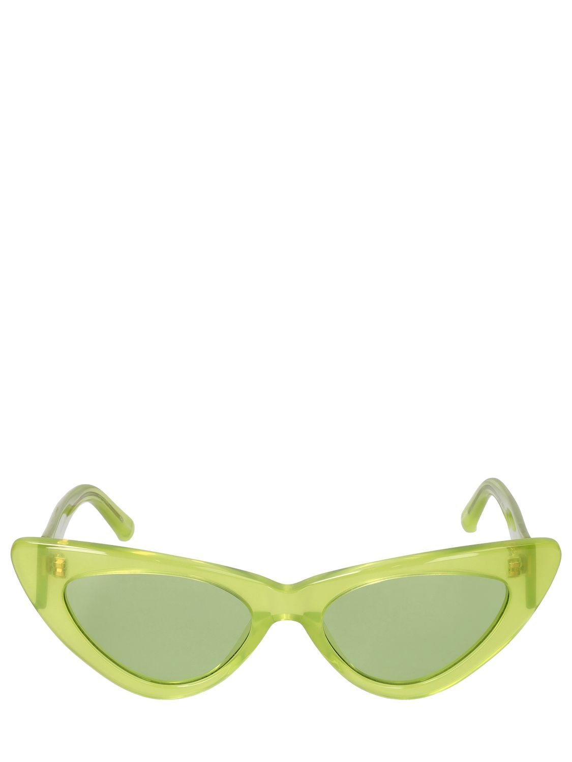 Attico Dora Cat-eye Acetate Sunglasses In Lime,green