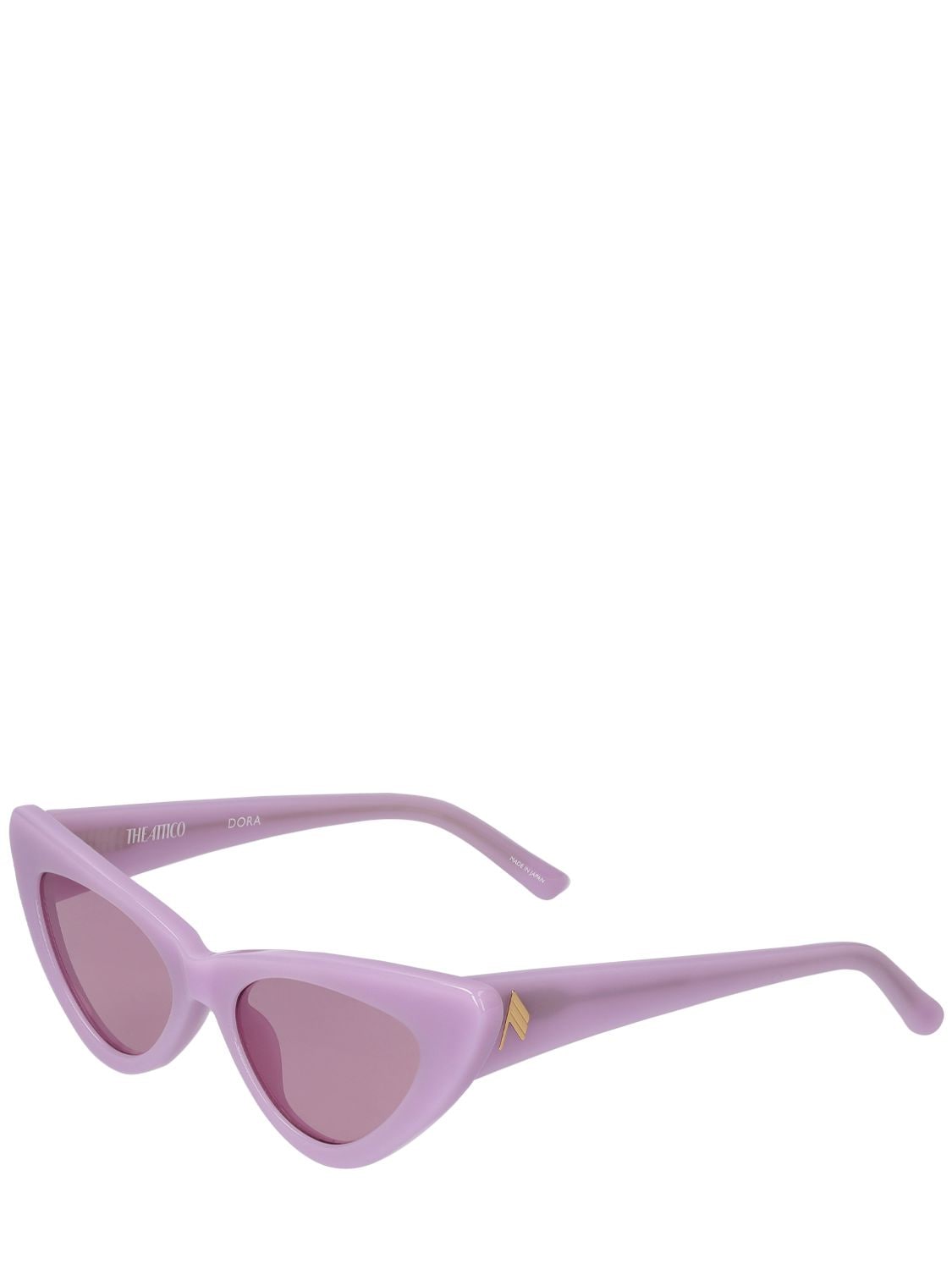 Shop Attico Dora Cat-eye Acetate Sunglasses In Pink