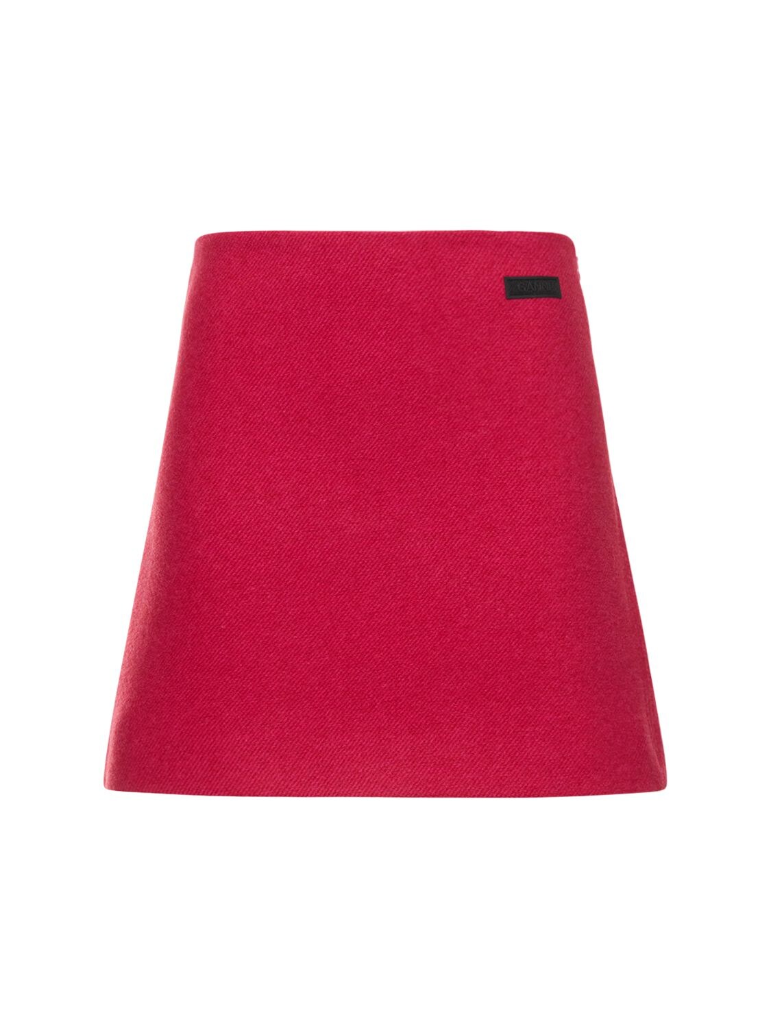 GANNI TWILL WOOL SUITING MINI SKIRT