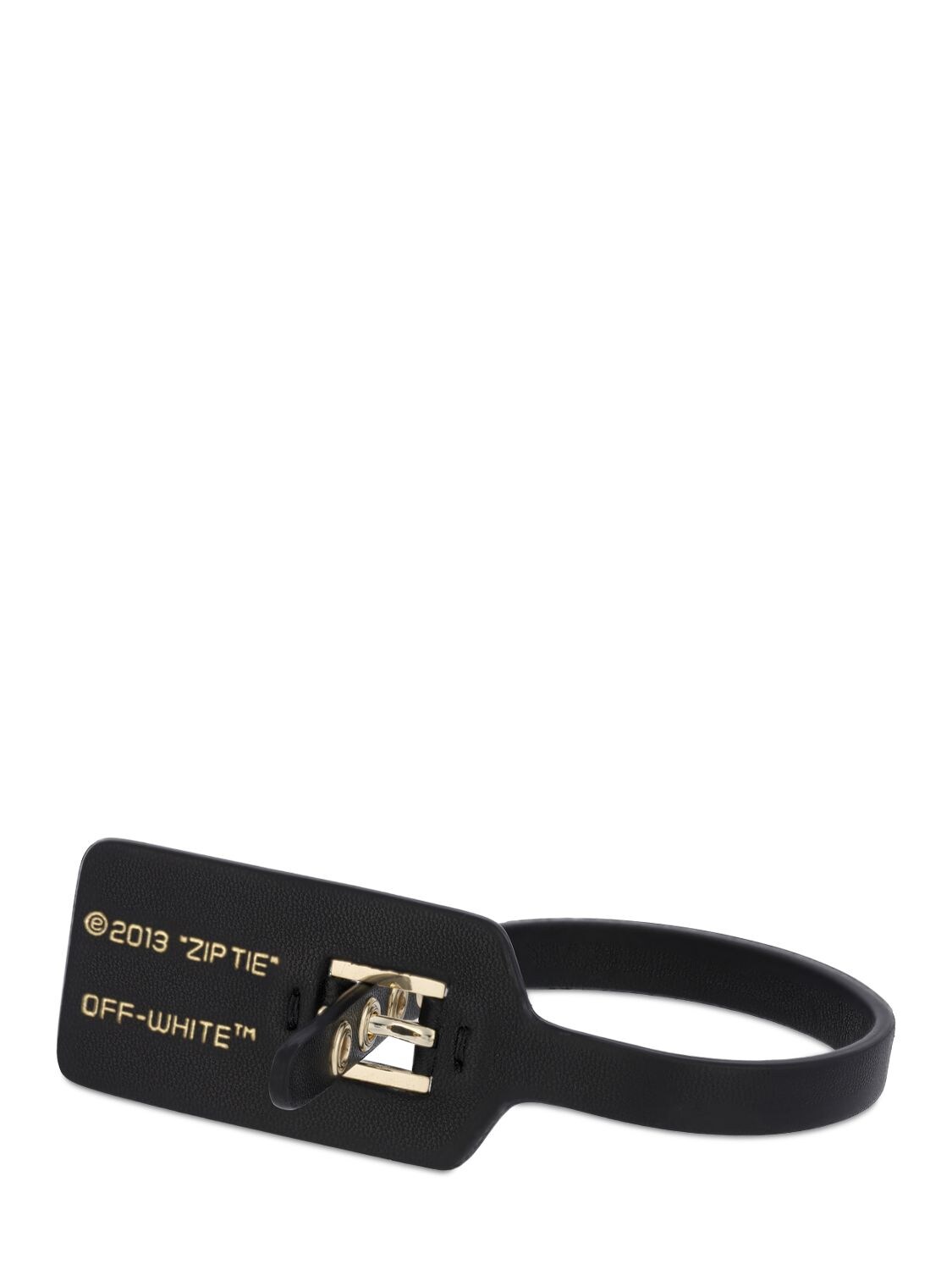 OFF-WHITE LEATHER ZIP BRACELET
