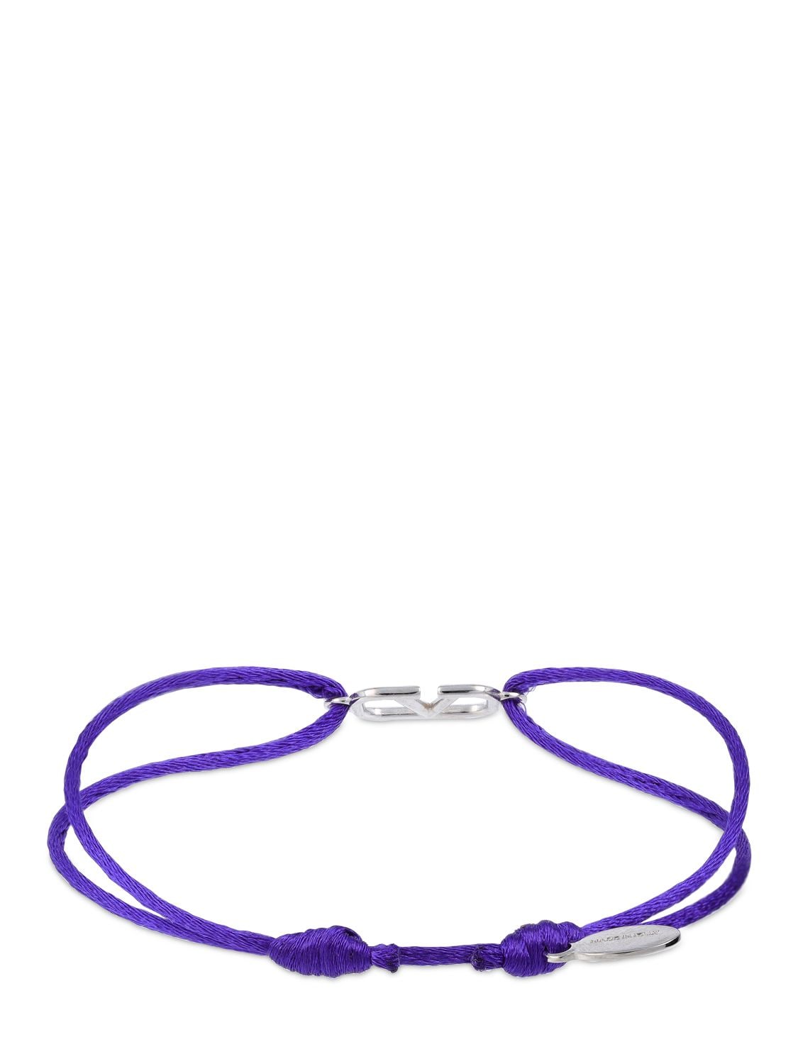 Shop Valentino V Logo Signature Adjustable Bracelet In Violet