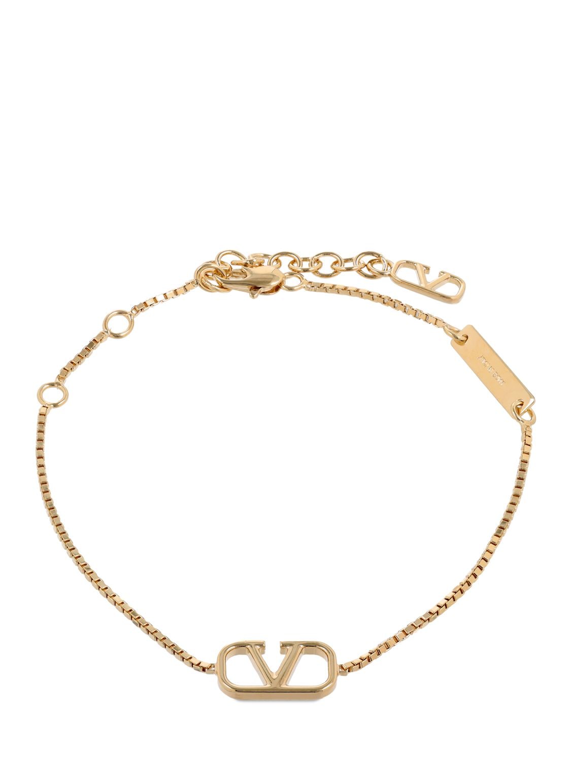 Valentino Garavani V Logo Chain Bracelet In Gold