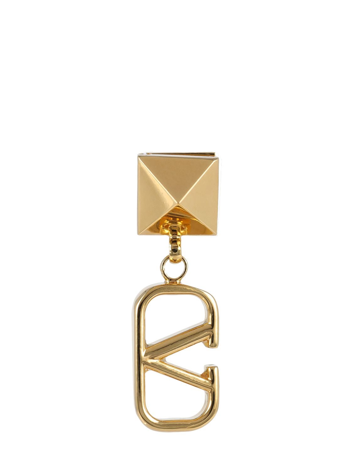 Valentino Garavani Rockstud & V Logo Mono Earring In Gold
