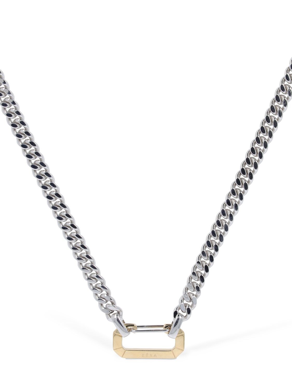 Shop Eéra 18kt Small Dimitri Necklace In White Gold