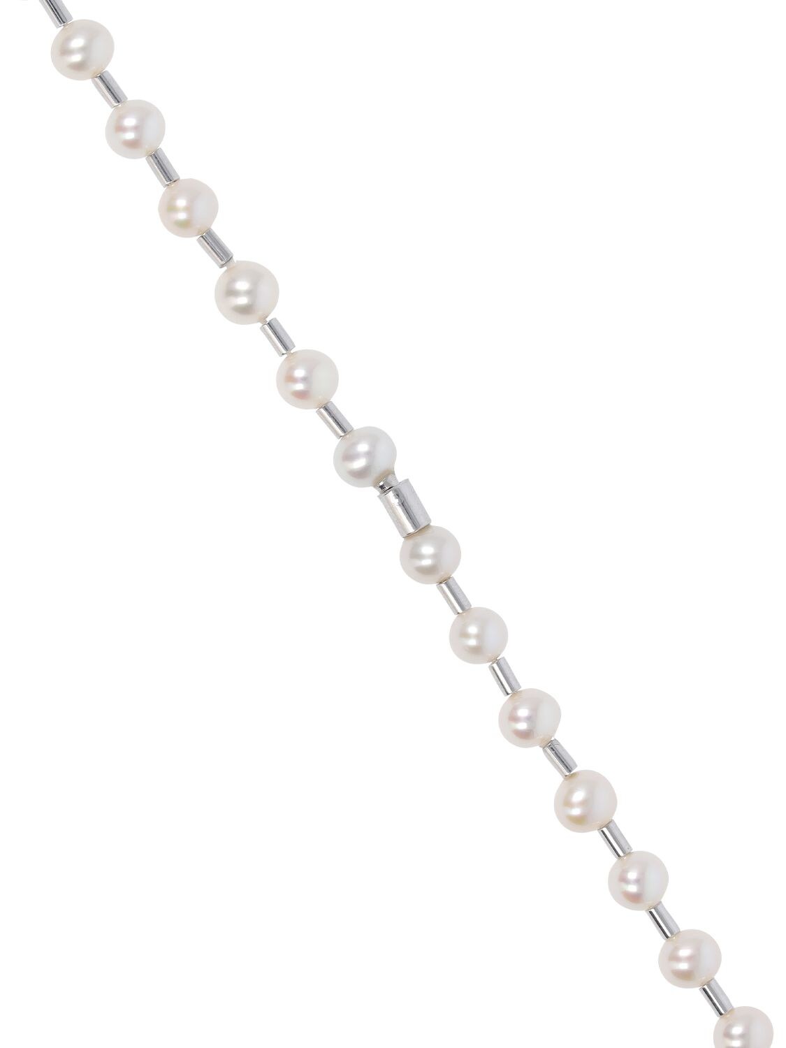 Shop Eéra 18kt & Pearl Vita Necklace In Pearl,whitegold