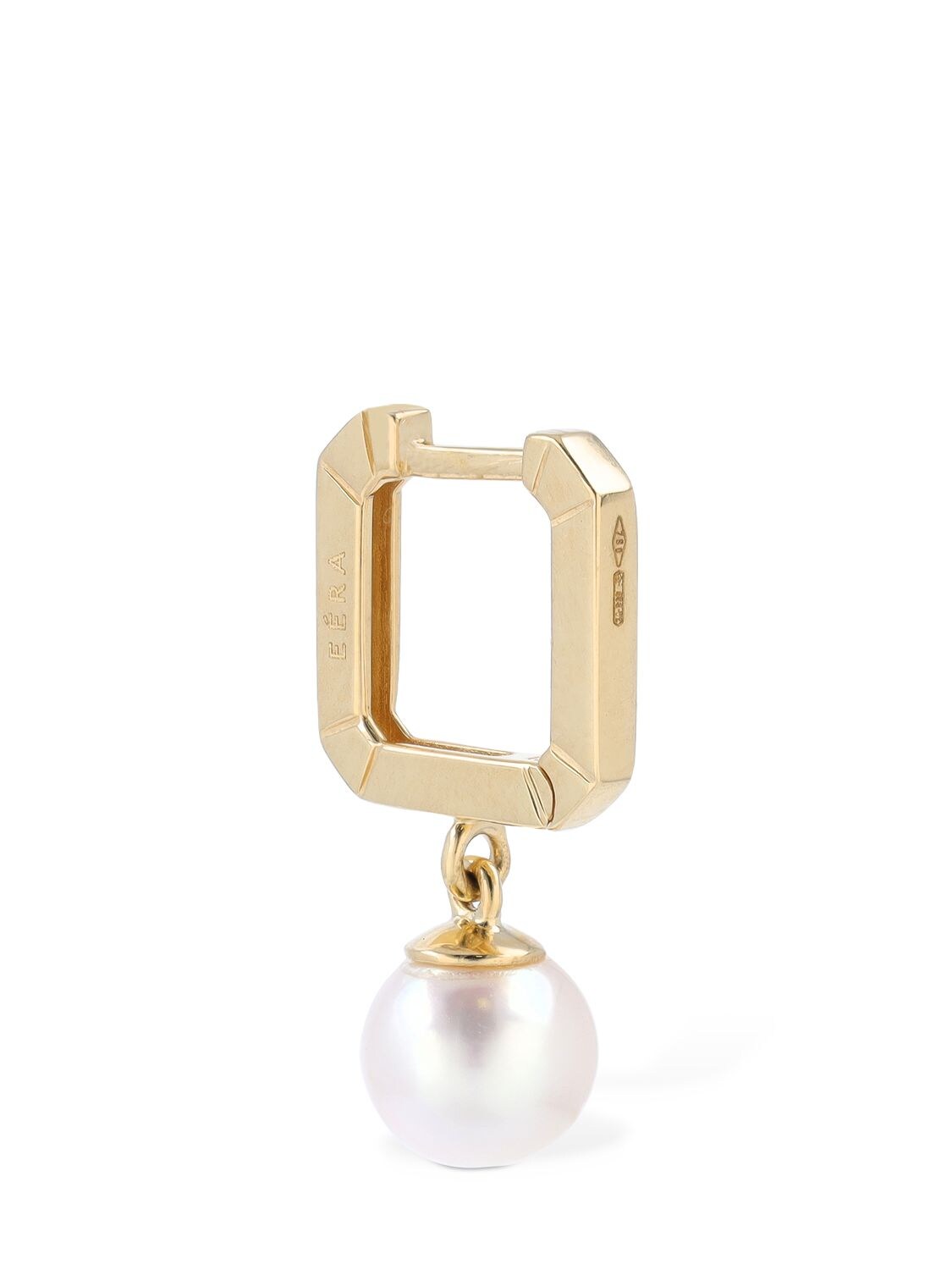 Shop Eéra 18kt Mini Pearl Mono Earring In Gold,pearl