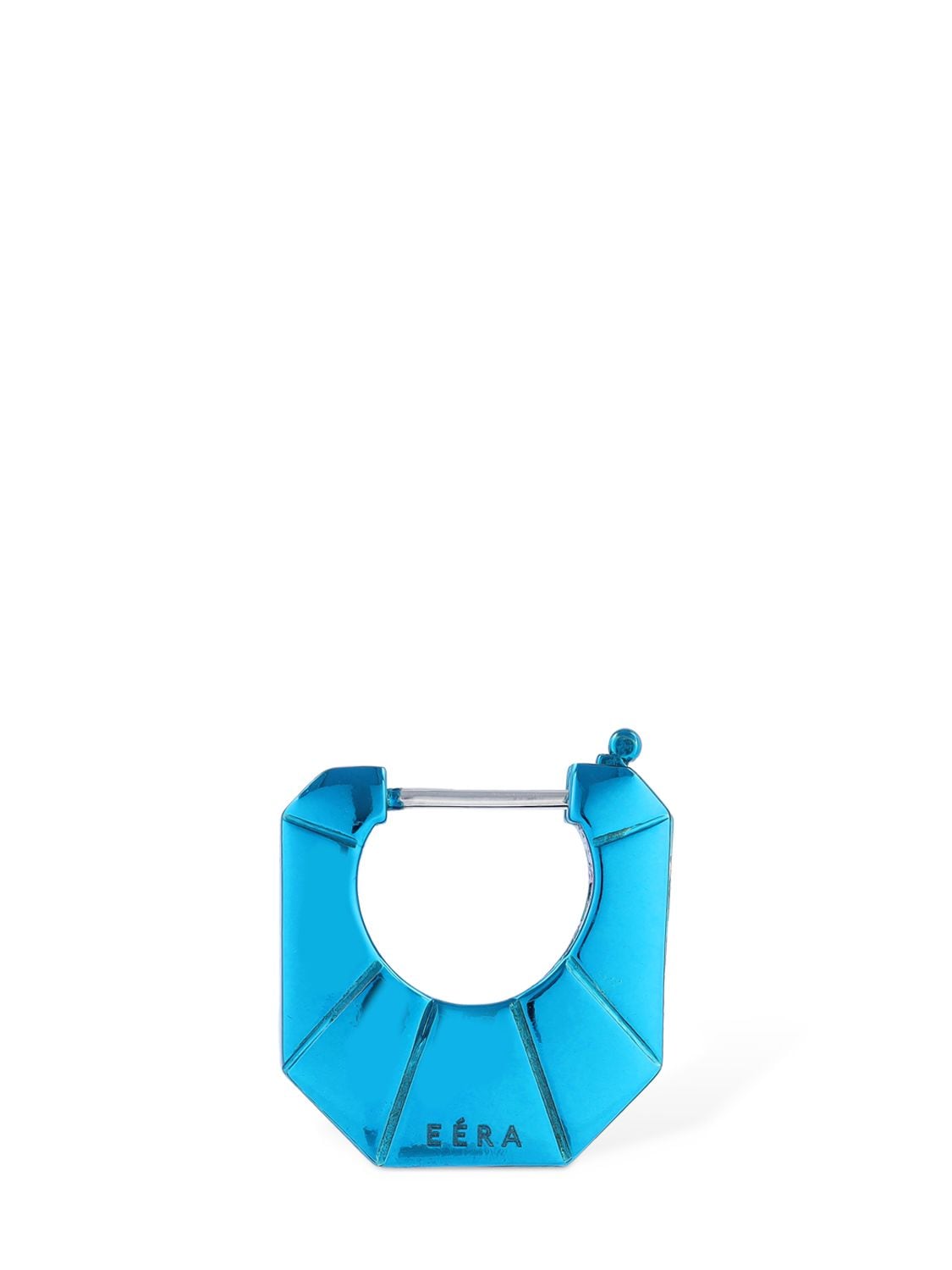 Shop Eéra 18kt Marla Small Mono Earring In Light Blue