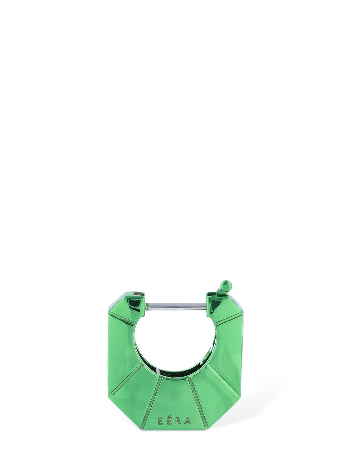 Shop Eéra 18kt Marla Small Mono Earring In Green