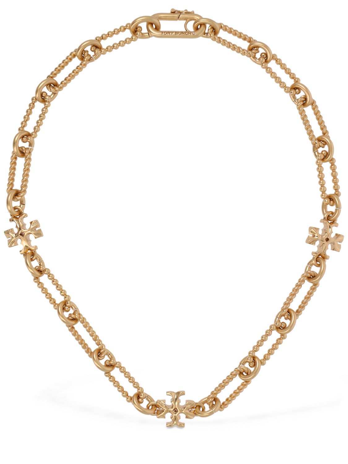 Tory Burch Roxanne Goldplated Cubic Zirconia Short Chain Necklace In Gold
