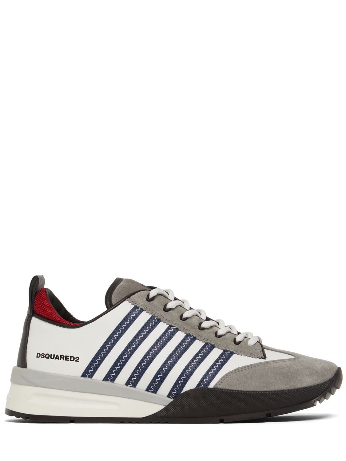 DSQUARED2 LEGEND 251 MIX LEATHER LOW TOP SNEAKERS