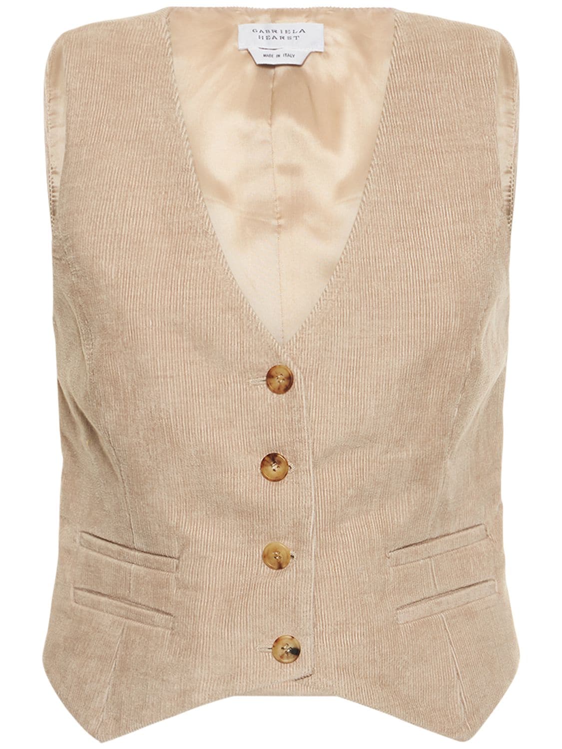 GABRIELA HEARST ZELOS COTTON & LINEN CORDUROY waistcoat