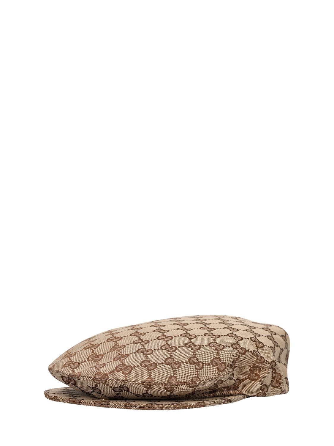 Shop Gucci Gg Cotton Blend Hat In Beige,brown