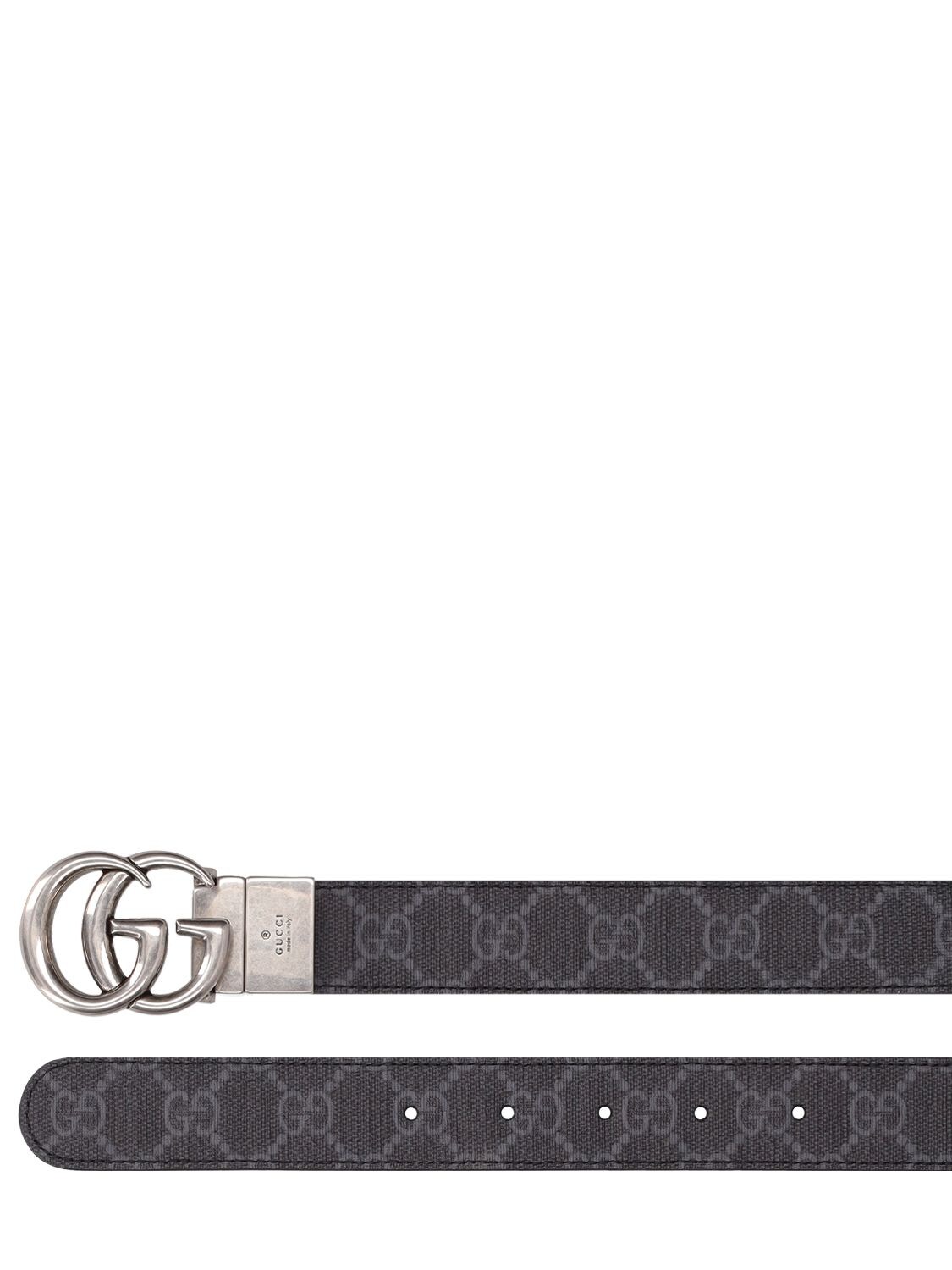 Shop Gucci 3cm Logo Belt In Black