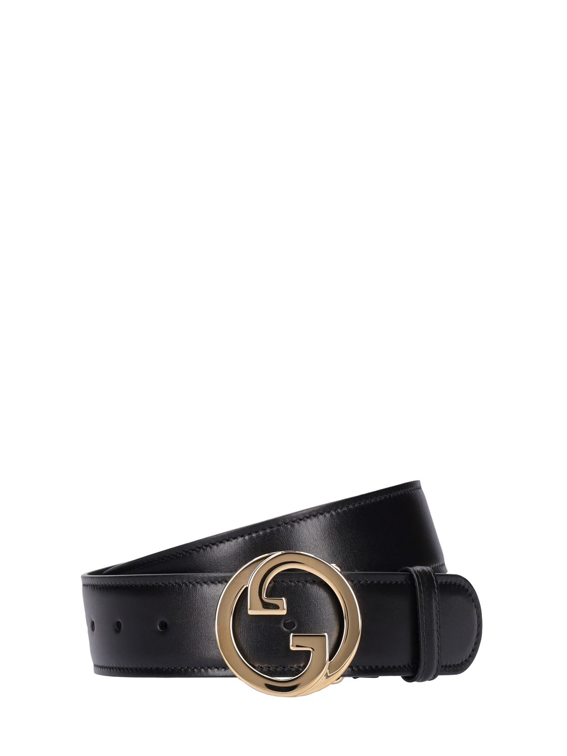 Gucci 4cm Leather Belt In Black