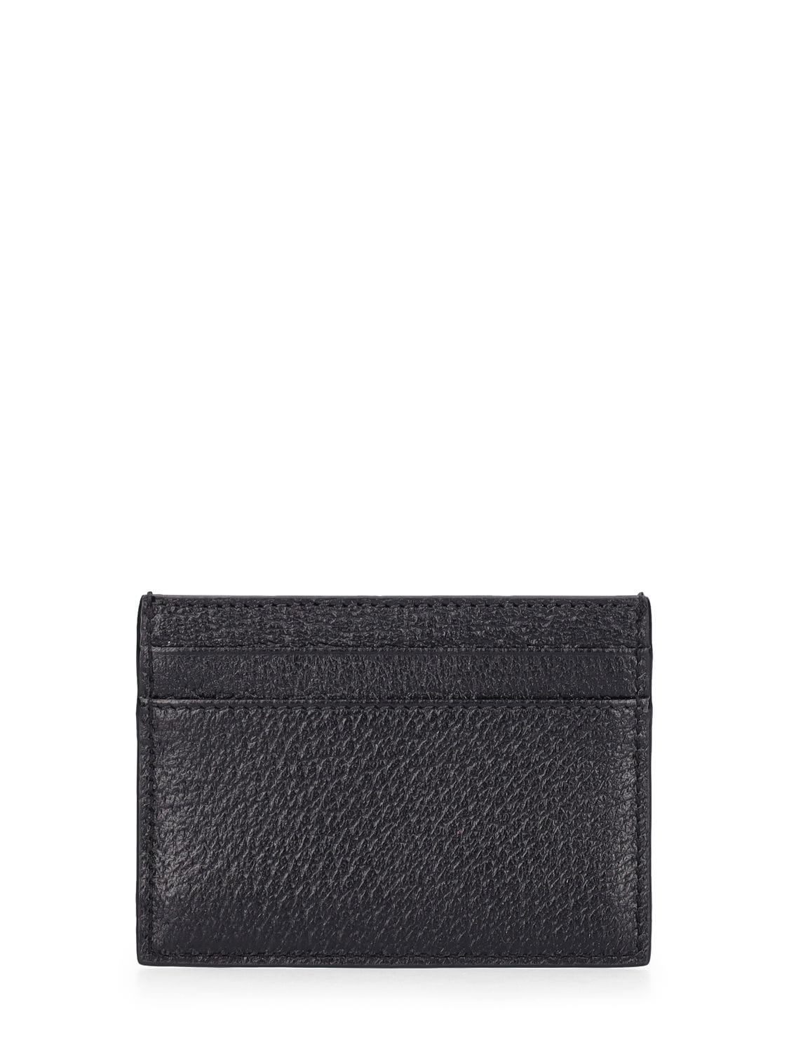 Shop Gucci Leather Card Case In Black