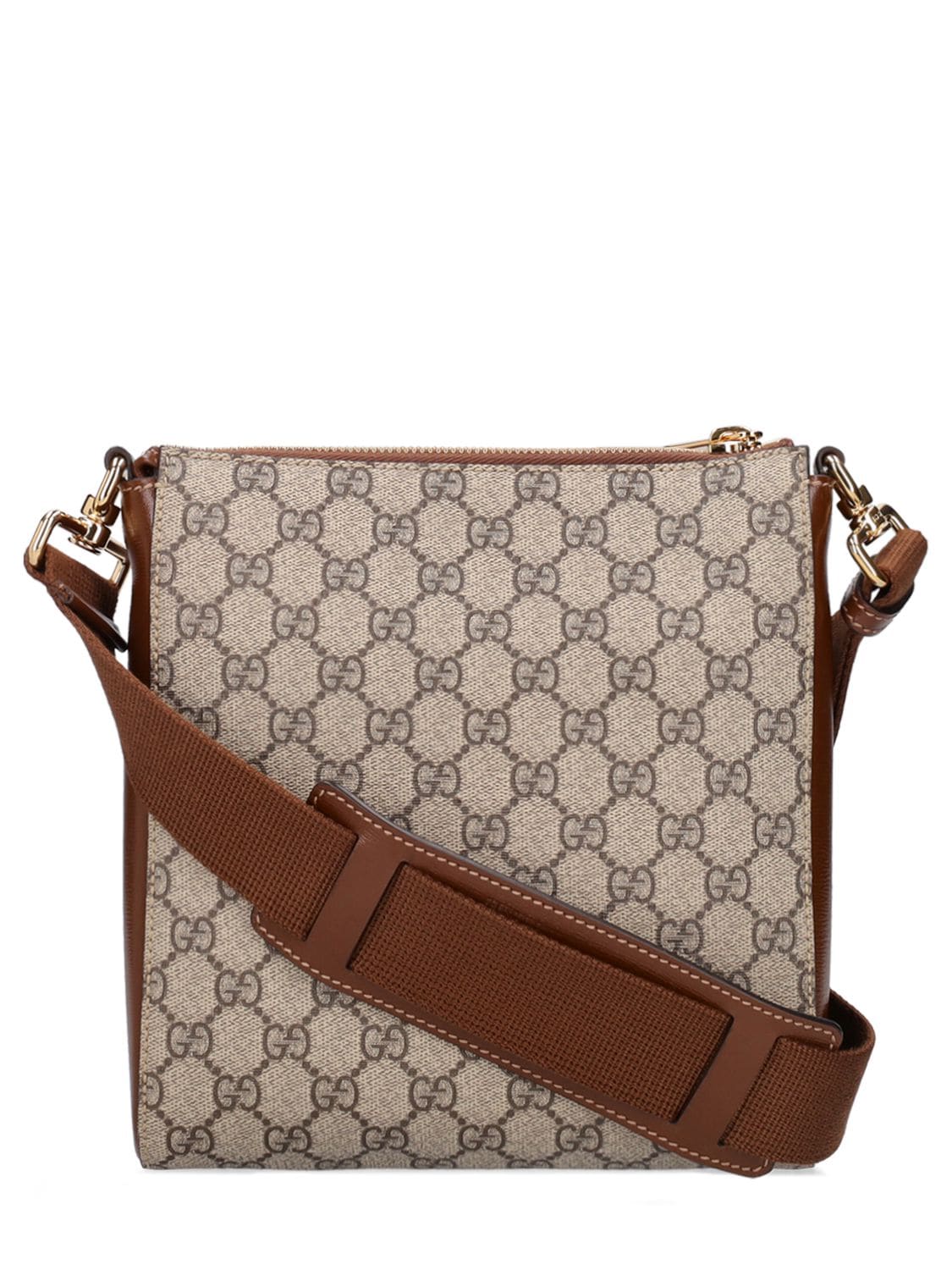 Shop Gucci Gg Supreme Coated Canvas Messenger Bag In Beige,brown