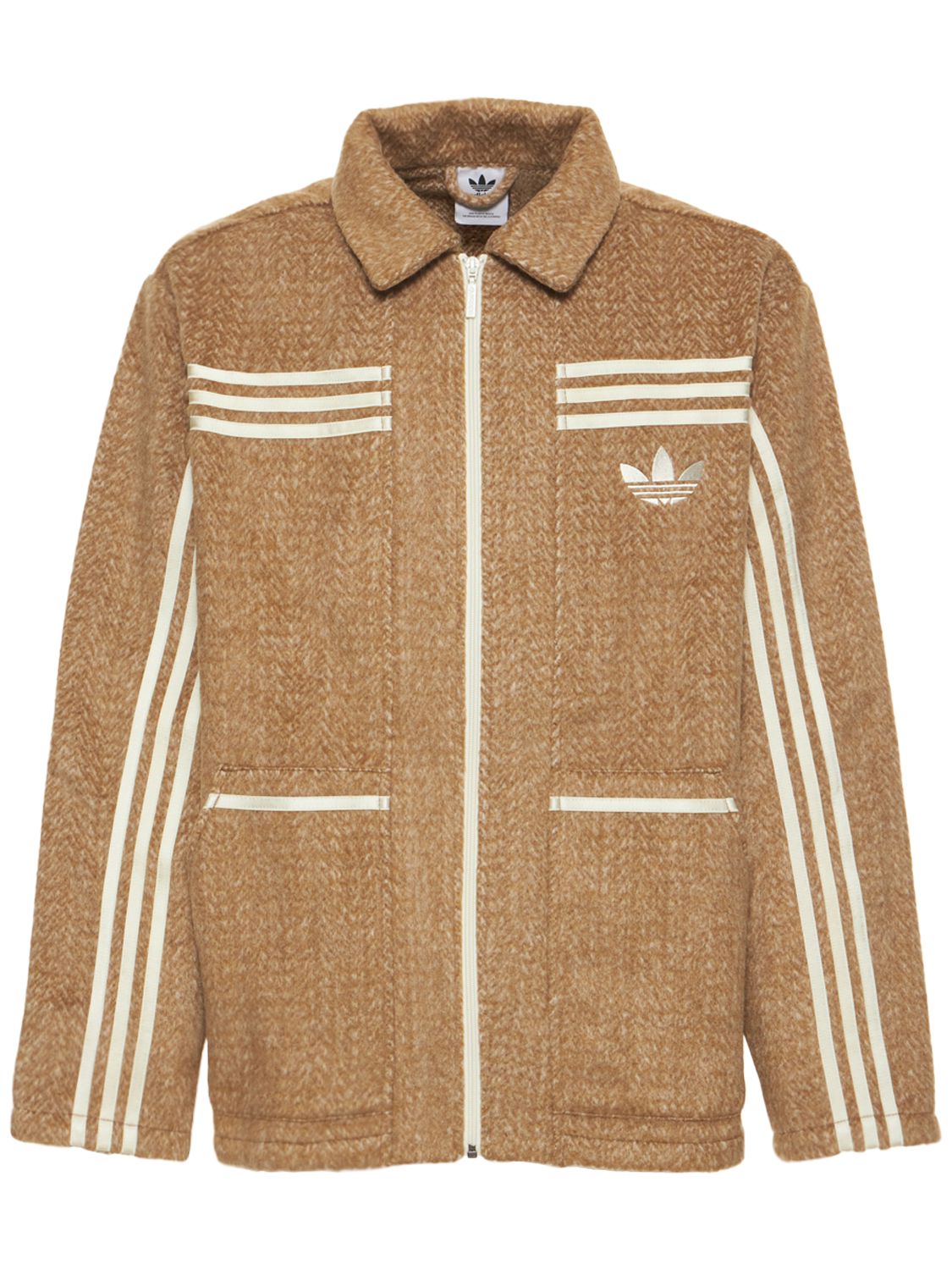 Adidas Originals Adicolor 70s' Collared Jacket In Beige | ModeSens