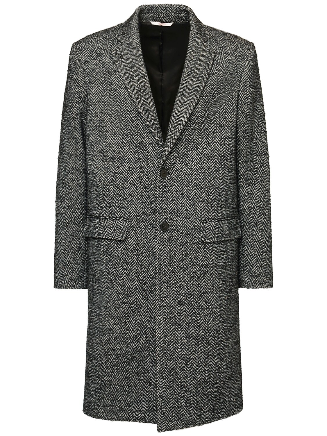 VALENTINO Wool Blend Houndstooth Coat