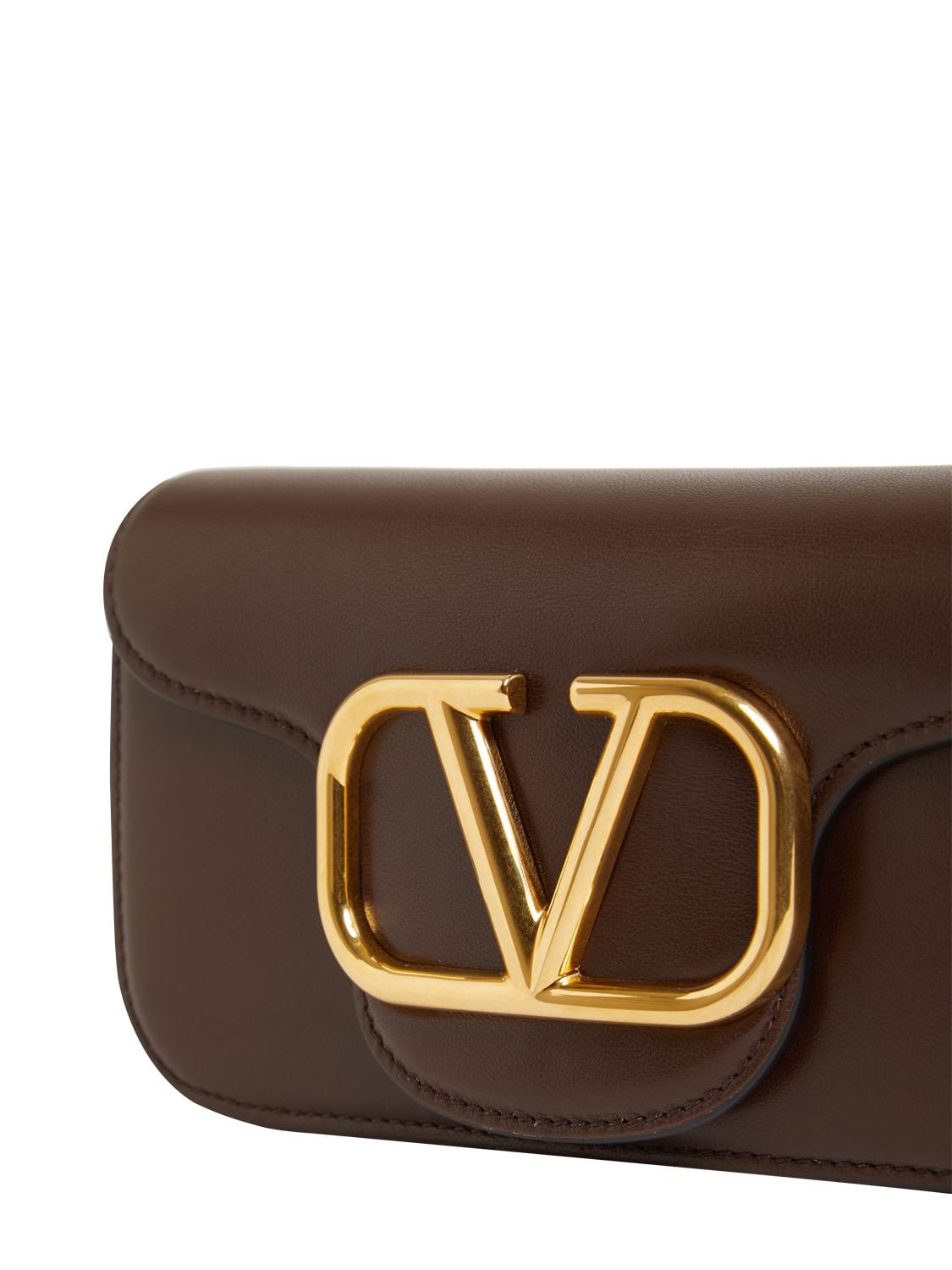 Shop Valentino Mini Locò Leather Crossbody Bag In Fondant