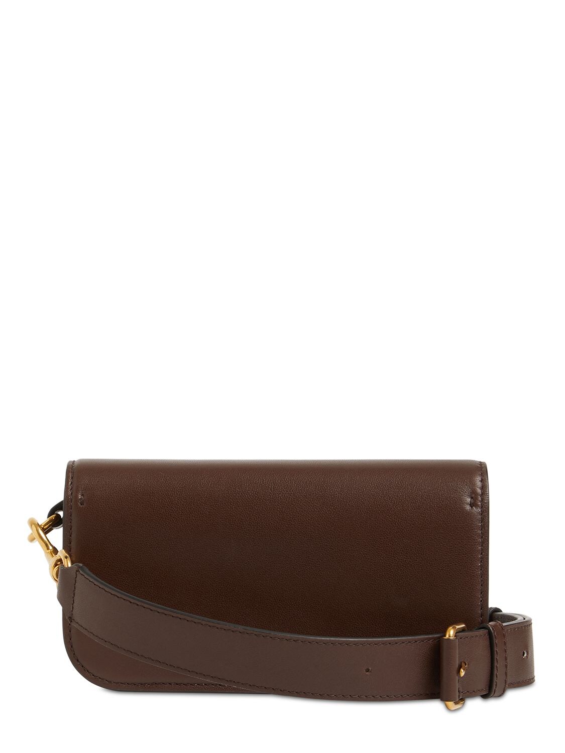 Shop Valentino Mini Locò Leather Crossbody Bag In Fondant