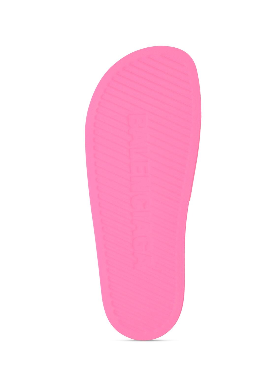 Shop Balenciaga 10mm Rubber Slide Sandals In Hot Pink