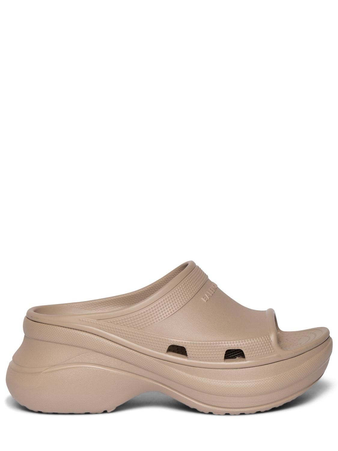 BALENCIAGA 85mm Rubber Pool Slide Sandals