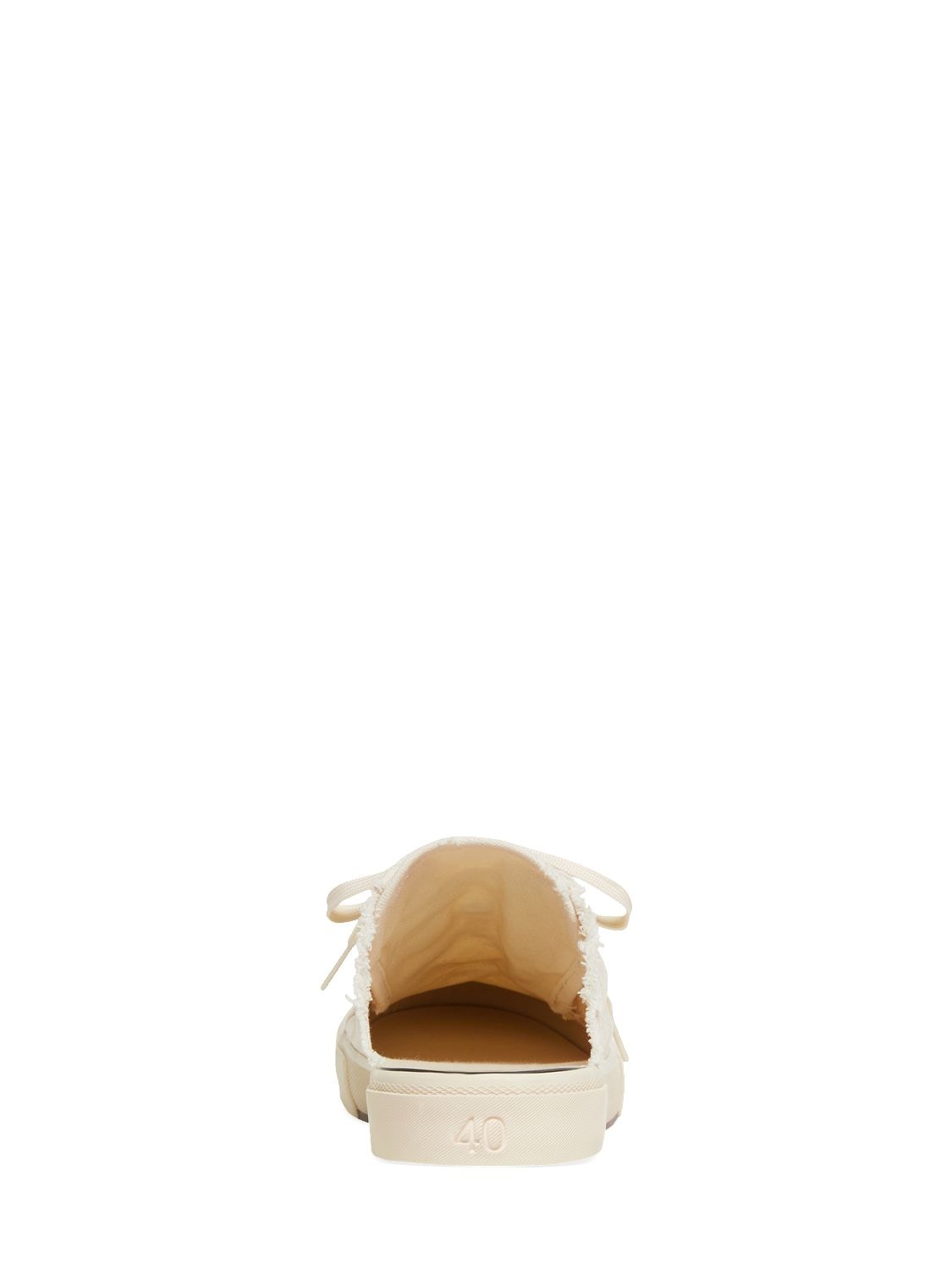 Shop Balenciaga 20mm Paris Cotton Mule Sneakers In White
